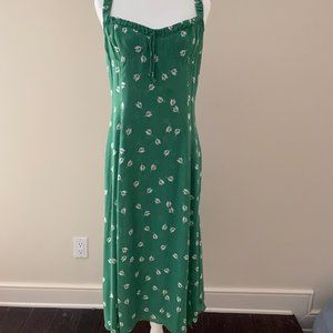 Reformation Midi length green dress size 12